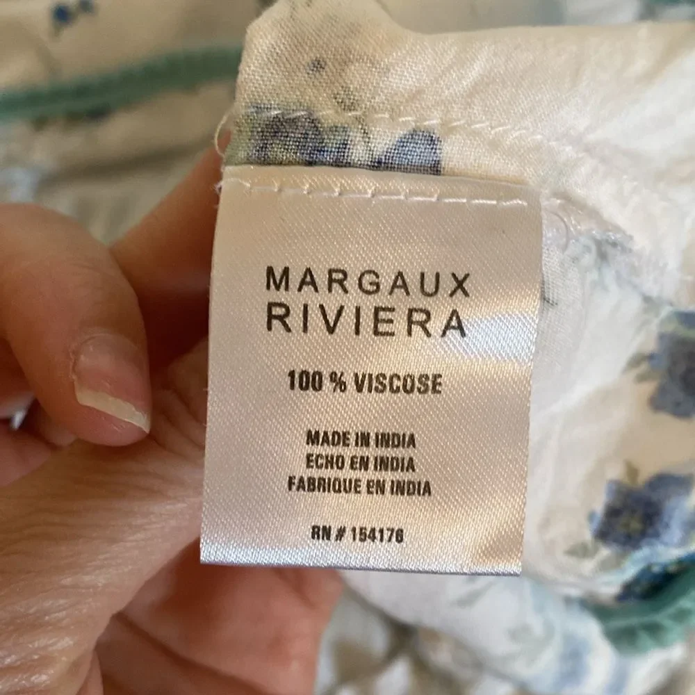 Teal & White Margaux Riviera Layered Mini Dress Size Small - Picture 12 of 15